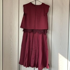 プールヴー 2WAYドレス ボルドー　Mの画像
