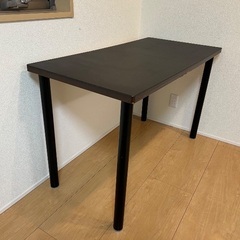 【中古】ニトリテーブル120×60 ブラウンの画像