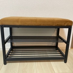 美品　シューズラック　ベンチ　玄関収納　ニトリ