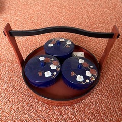湯のみ×3  取っ手のお盆付き