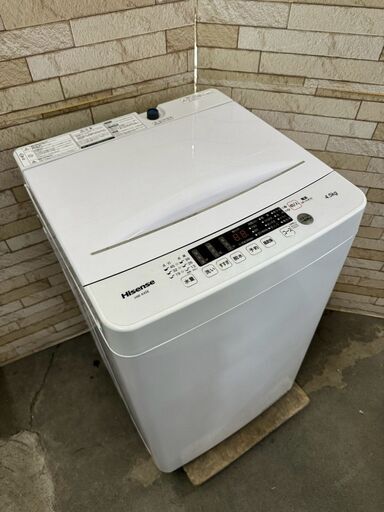 大阪送料無料★3か月保障付き★洗濯機★ハイセンス★4.5kg★2023年★HW-K45E★S-687