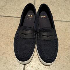 COLE HAAN コールハーン　ナンタケット ニット　ローファー　ネイビーの画像