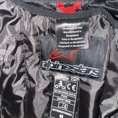 Alpinestars バイクジャケット (Mサイズ) + バックプロテクター付き、中古の画像