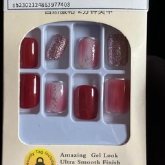 赤色  ネイルチップ