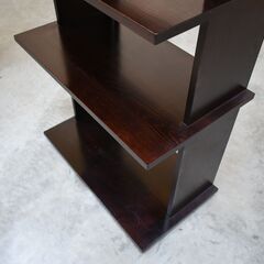 【ヤ取終了6/23】≪zyt2007ジ≫ 飾り棚 幅75cm 高さ180cm 製造元不明 無垢材接ぎ板？ 5段/6段 オープンシェルフ/ラック/収納棚/古家具 70130-01の画像