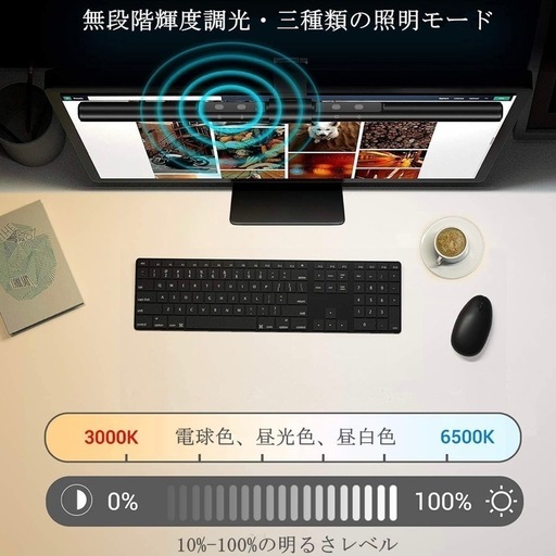 Quntis デスクライト USBライト モニターライト 52cm