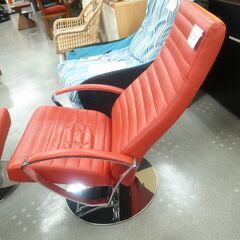 BoConcept Wing 本革 リクライニングチェア  赤 オットマン付き ボーコンセプト【モノ市場半田店】125の画像
