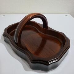 手付盆　小物入れ　トレイ　天然木漆器　爪楊枝入れの画像
