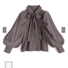 GRL ボウタイ付きボリュームスリーブブラウス