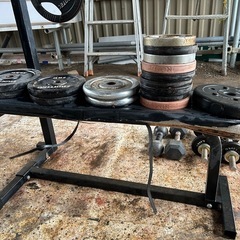 ベンチプレスセット(95kg)+ダンベル.5kg鉄アレイセットの画像