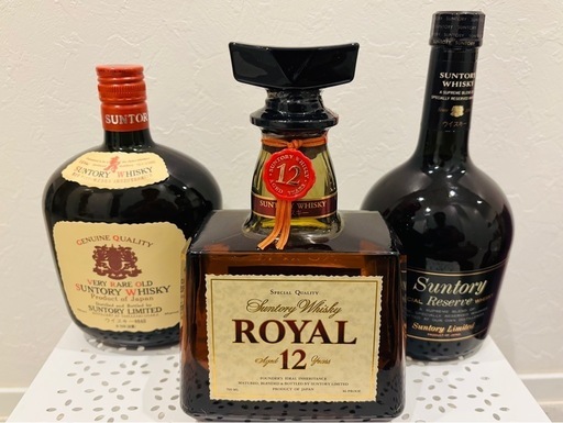 サントリーウイスキー 古酒　\u003c未開栓\u003e 旧ボトル ・ロイヤル12年 ・リザーブ ・オールド\u003c特級\u003e