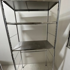 中古】業務用 ステンレス 収納棚 900×460×1715(mm)