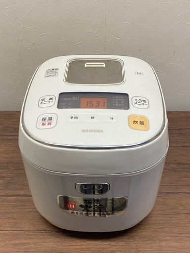 \u0026 IHジャー炊飯器　IRIS OHYAMA アイリスオーヤマ ERC-IB10-W-D 10合炊き　2019年製　動作確認済み