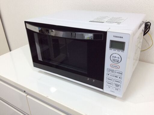 （3/20受渡済）JT10259【TOSHIBA/東芝 電子レンジ】美品 2022年製 ER-WS17-W 家電 キッチン フラットテーブル 縦開き