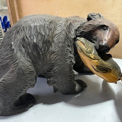 木彫り熊　2体　北海道　木彫り　熊　クマ　の画像