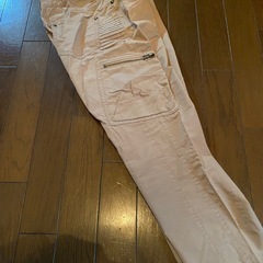 OZOCワールドタケオキクチ7分丈カーゴワークパンツベージュ38M コットン チノパン　サブリナパンツの画像