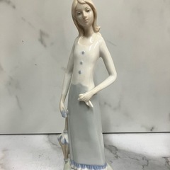☆値下げ☆A2503-538 陶器人形 日傘 女性 汚れあり