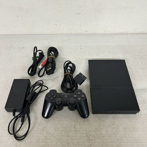 【SONY】ソニー PlayStation2 SCPH-75000 フルセット 動作確認済 プレステ2 プレ2 ブラック 薄型 ゲーム機 プレイステーション Y1134