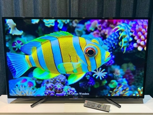 2020年製 49V型 FUNAI 4Kチューナー 1TB HDD 内蔵 Android TV 液晶テレビ 地デジ BS4K YouTube PrimeVideo