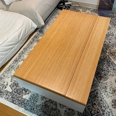 取引先決定しました。【美品】昇降式　ローテーブル　収納付きの画像