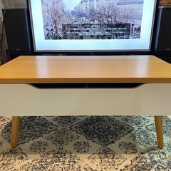 取引先決定しました。【美品】昇降式　ローテーブル　収納付きの画像