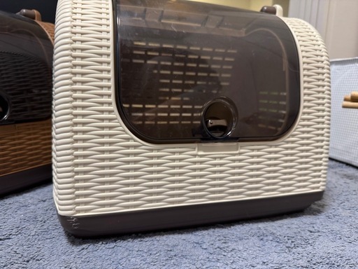 小型犬用キャリー　ブラウン・アイボリー