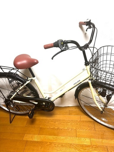 MUVERシティサイクルクリーム色26インチ