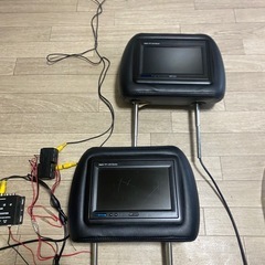 車用LCDスクリーン付きヘッドレスト！ 状態: 完全良好 カラー: ブラックの画像