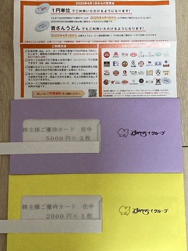 すかいらーく優待カード