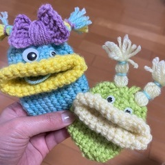 受注制作可能！キーケース　パクパクモンスター　編み物 ハンドメイ...