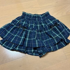 チェック柄キュロットスカート120cmの画像