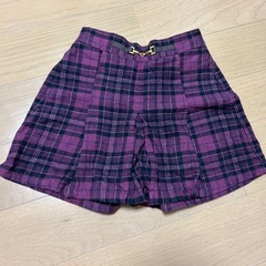 チェック柄キュロットスカート120cmの画像