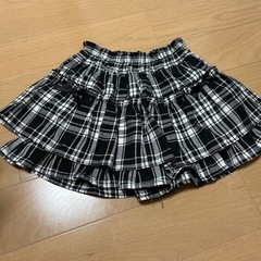 チェック柄キュロットスカート120cmの画像