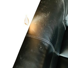 ☆本日限定☆0円ソファ 3人がけ ブラック 破れありの画像