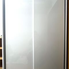 受渡し予定者あり！　【超美品】ディノス　光沢仕上げ引き戸ロッカー　幅120cmの画像