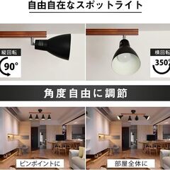 シーリングライト 4灯 E26 シーリングスポットライト LED調光調色電球付き60W形相当 リモコン対応 6畳 8畳 GT-DJ168P-4B-9WT-2 天井照明の画像