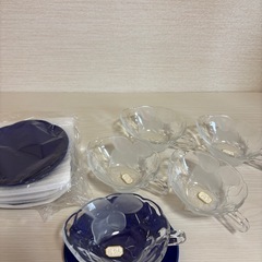 未使用　デザートカップ&ソーサー　5客セット