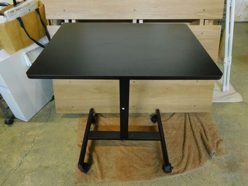 昇降テーブル ブラック 高さ75～108.5cm 作業台 作業テーブル