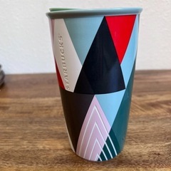 レア✨️限定品♡セラミックSTARBUCKS 12オンス タンブラー ホット ビバレッジ ジオメトリック トライアングル タンブラーの画像