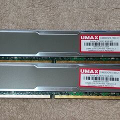 【中古動作確認品】UMAX D48002GP0-73BCJ1 DDR2-800 (PC2-6400)CL5　2GB x2 合計4GBの画像