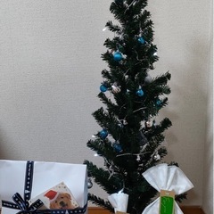 120cm クリスマスツリー オーナメント、電飾付きの画像