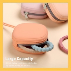 【新品】シリコンおしゃぶりホルダーケース シリコンポーチ シリコ...