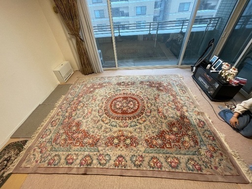 中国段通青島ウール150段244×305 本物 (かりぴ) バスセンター前の