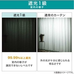 【ニトリ】元値30%off 遮光・防炎　パレットウォームグレーカーテン　　の画像
