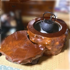 火鉢　鉄瓶の画像