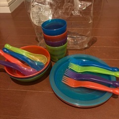 【お値引き中】ピクニック用　食器(未使用)の画像