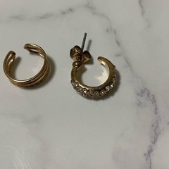 ゴールド　イヤーカフ　ピアス片耳　セットの画像