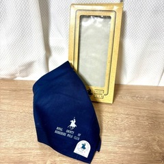 Polo Club ポロクラブ　綿 スカーフ バンダナ ハンカチ ネイビーの画像