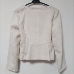 ツィードジャケット レディース エクリュ オフホワイト色の画像