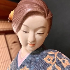 【4/4まで】陶器製　博多人形【人形ケース付き】の画像